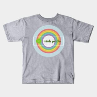 Irish Pride - St Patrick's Day Pride Rainbow Circle Clover Kids T-Shirt